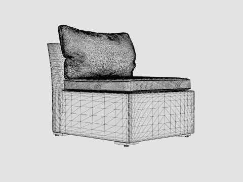 Caracas Lounge Set Corner Mid 3D Model