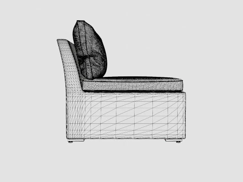 Caracas Lounge Set Corner Mid 3D Model