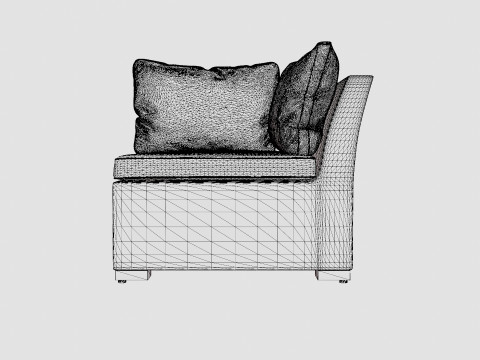 Caracas Lounge Set Corner Sofa Model 3D