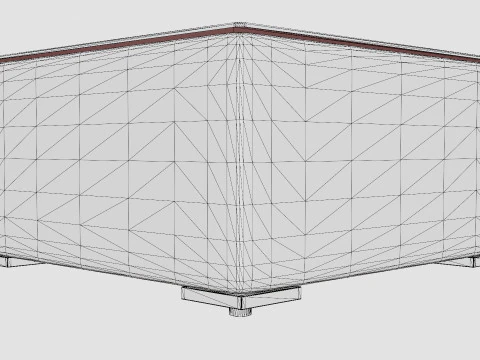 Caracas Lounge Set Ottoman 3D Model