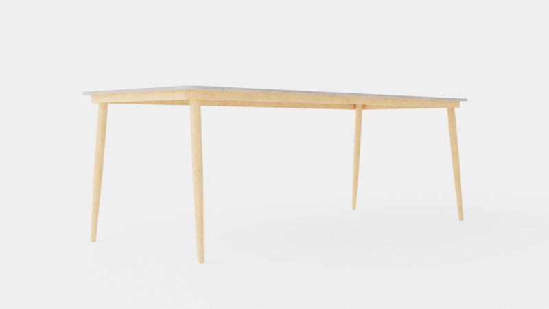 Copenhagen Dining Table Model 3D .c4d .max .obj .3ds .fbx .stl .blend 