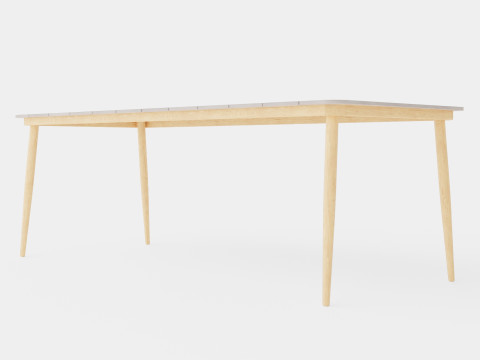 Copenhagen Dining Table Model 3D