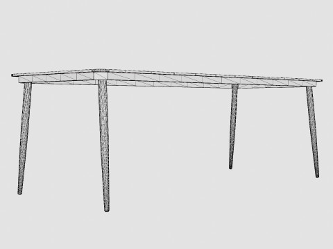 Copenhagen Dining Table Model 3D