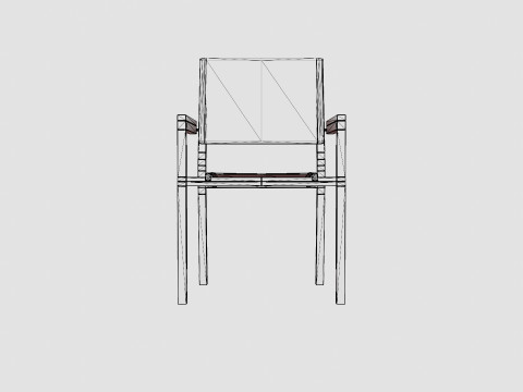 Darvin Nonwood Dining Chair 3D-Modell
