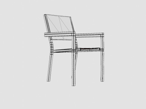 Darvin Nonwood Dining Chair 3D-Modell