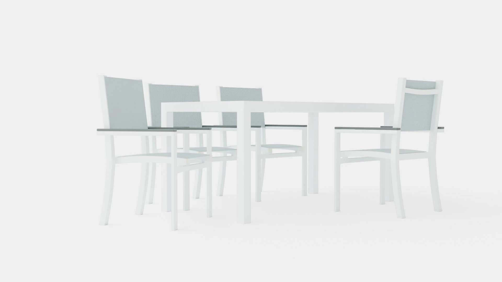 Dover Dining Set 3D Model .c4d .max .obj .3ds .fbx .stl .blend 