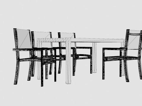 Dover Dining Set 3D Модель