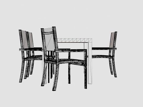 Dover Dining Set 3D Model