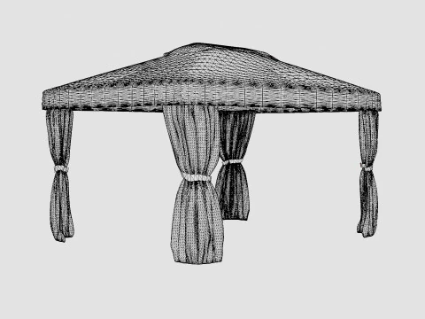 Flora Gazebo Complete Set 3D Model