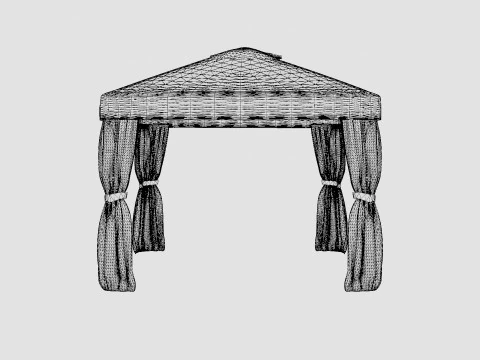 Flora Gazebo Complete Set 3D Model