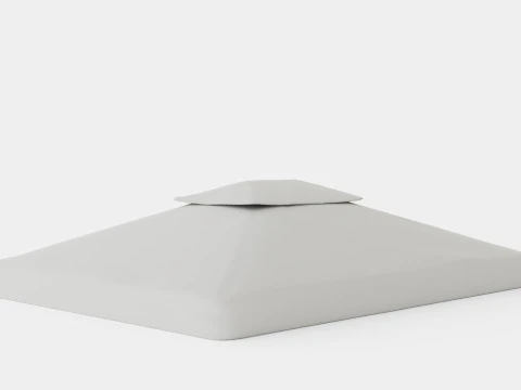 Toit Flora Gris Clair Modèle 3D