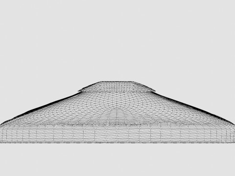 Flora Roof Lt Grey Model 3D