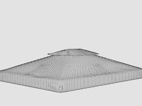 Flora Roof Lt Grey Model 3D