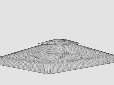 Flora Roof Lt Grey 3D Model