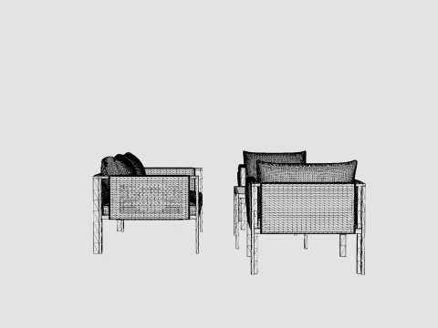 Florens Lounge Set 3D Model