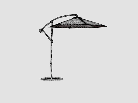 Forio Umbrella Grey 3D Model