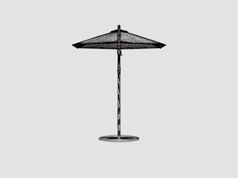 Forio Umbrella Grey 3D Model