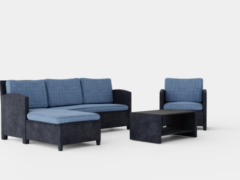 Fortezza Lounge Set 3D Model