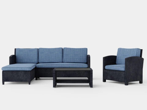 Fortezza Lounge Set 3D Model