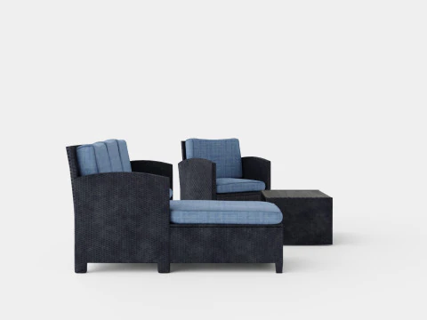 Fortezza Lounge Set 3D Model