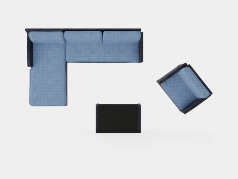 Fortezza Lounge Set 3D Model