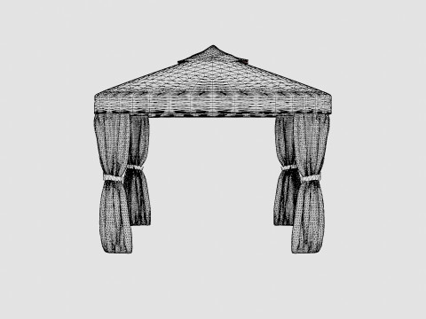 Gothenburg Gazebo Complete Set 3D Model