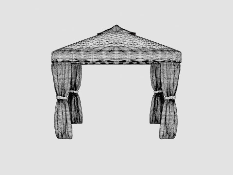 Gothenburg Gazebo Complete Set 3D Model