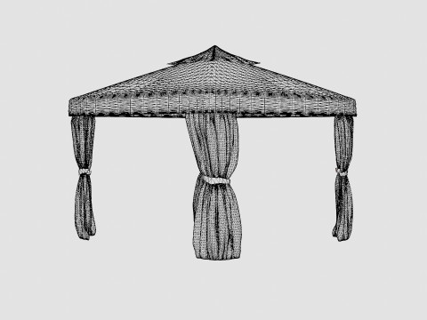 Gothenburg Gazebo Complete Set 3D Model