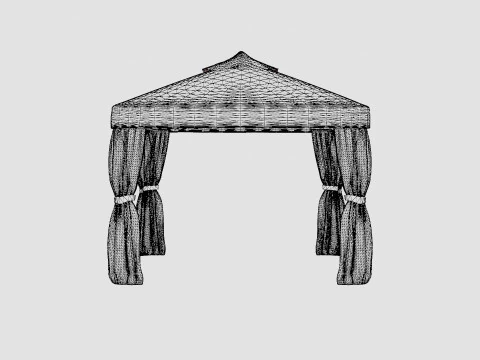 Gothenburg Gazebo Complete Set 3D Model