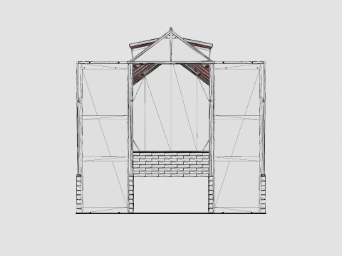 Greenhouse Cassandra 11500 Glass ALU 3D Model