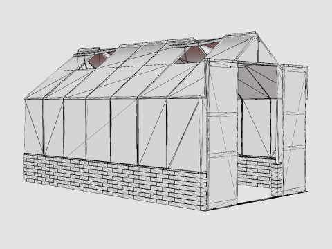 Greenhouse Cassandra 11500 Glass ALU 3D Model