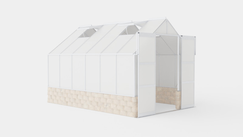 Greenhouse Cassandra 9900 Glass ALU 3D Model .c4d .max .obj .3ds .fbx .stl .blend 