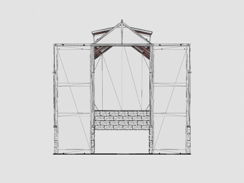 Greenhouse Cassandra 9900 Glass ALU 3D Model