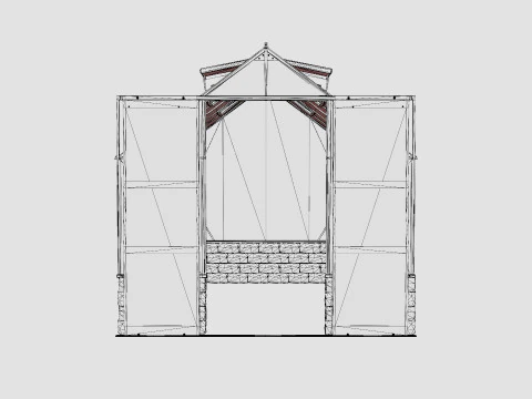 Greenhouse Cassandra 9900 Glass ALU 3D Model