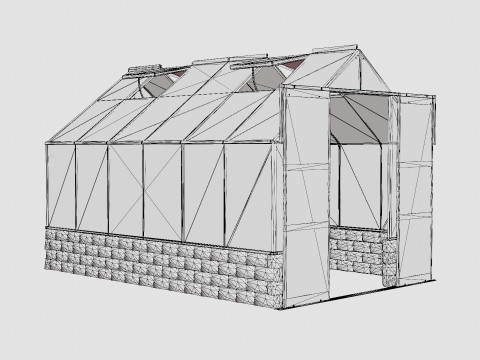 Greenhouse Cassandra 9900 Glass ALU 3D Model