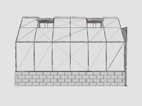 Greenhouse Cassandra 9900 Glass ALU 3D Model