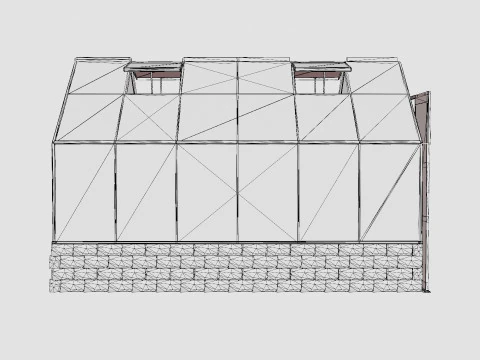 Greenhouse Cassandra 9900 Glass ALU 3D Model
