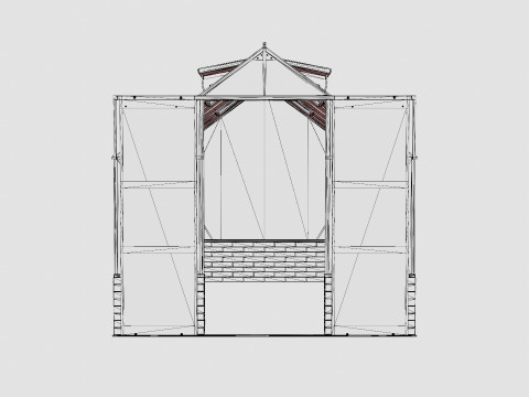 Greenhouse Cassandra 9900 Glass Green Modèle 3D