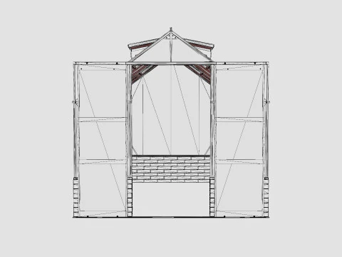 Greenhouse Cassandra 9900 Glass Green 3D Model