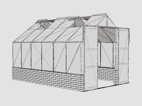 Greenhouse Cassandra 9900 Glass Green 3D Model