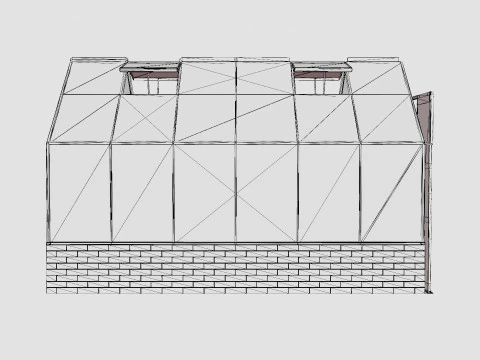 Greenhouse Cassandra 9900 Glass Green 3D Model