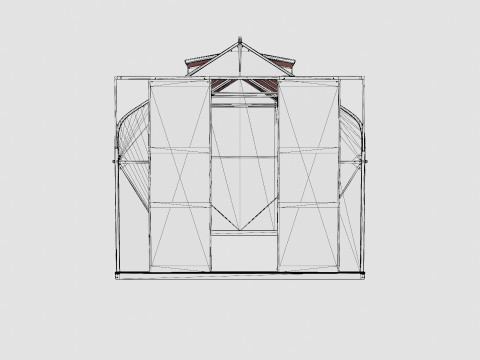Greenhouse Diana 11500 Glass ALU Modelo 3D
