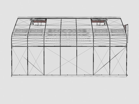Greenhouse Diana 11500 Glass ALU Modelo 3D