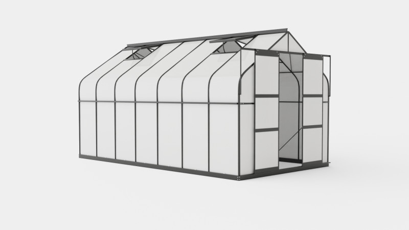 Greenhouse Diana 11500 Glass Black 3D Model .c4d .max .obj .3ds .fbx .stl .blend 
