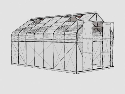 Greenhouse Diana 11500 Glass Black 3D Model
