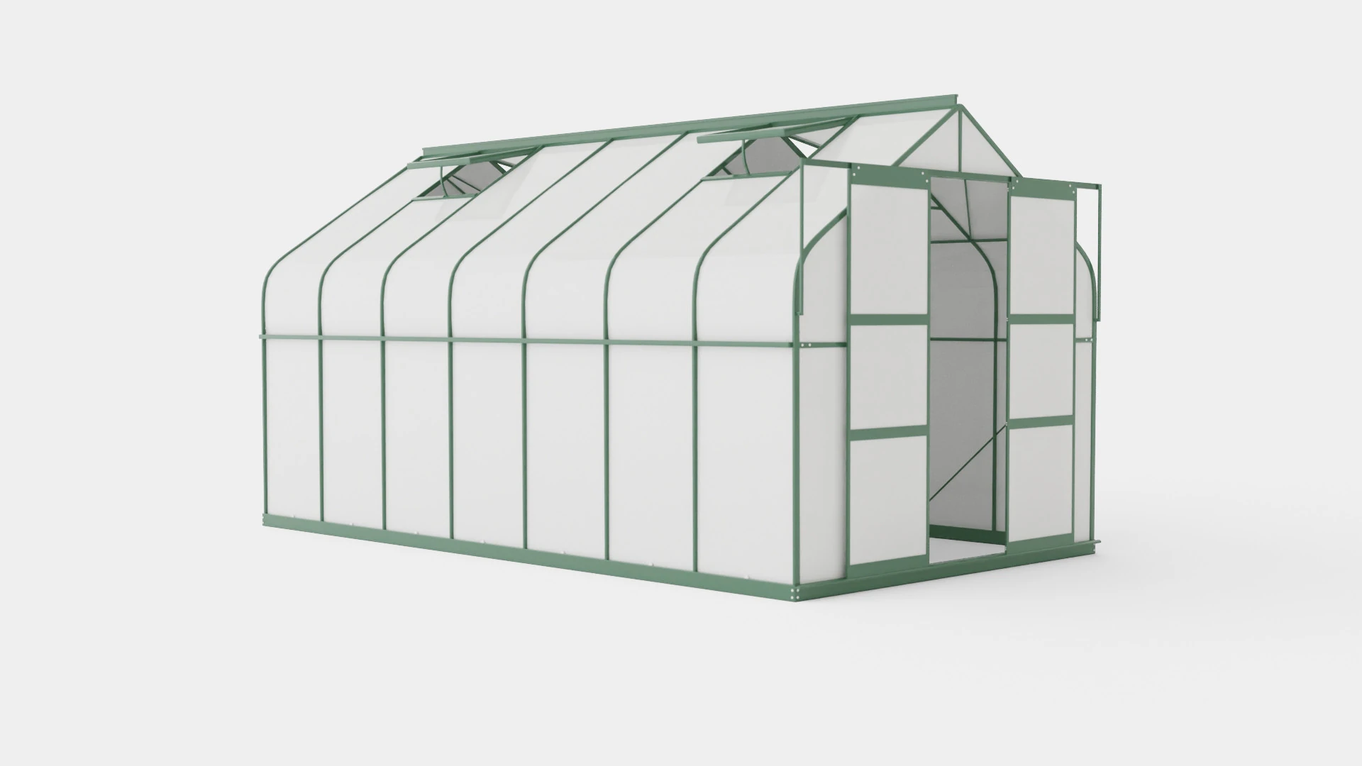 Greenhouse Diana 11500 Glass Green 3D Model .c4d .max .obj .3ds .fbx .stl .blend 