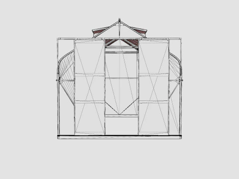 Greenhouse Diana 11500 Glass Green 3D Model