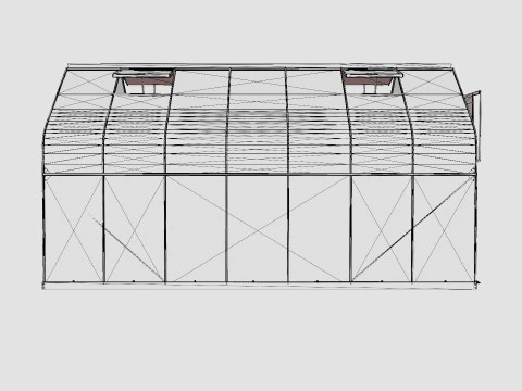 Greenhouse Diana 11500 Glass Green 3D Model