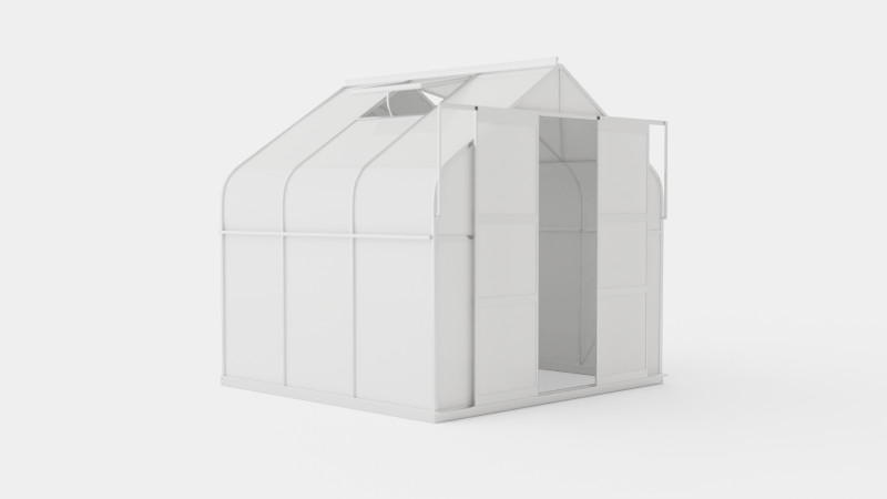 Greenhouse Diana 5000 Glass ALU 3D Model .c4d .max .obj .3ds .fbx .stl .blend 