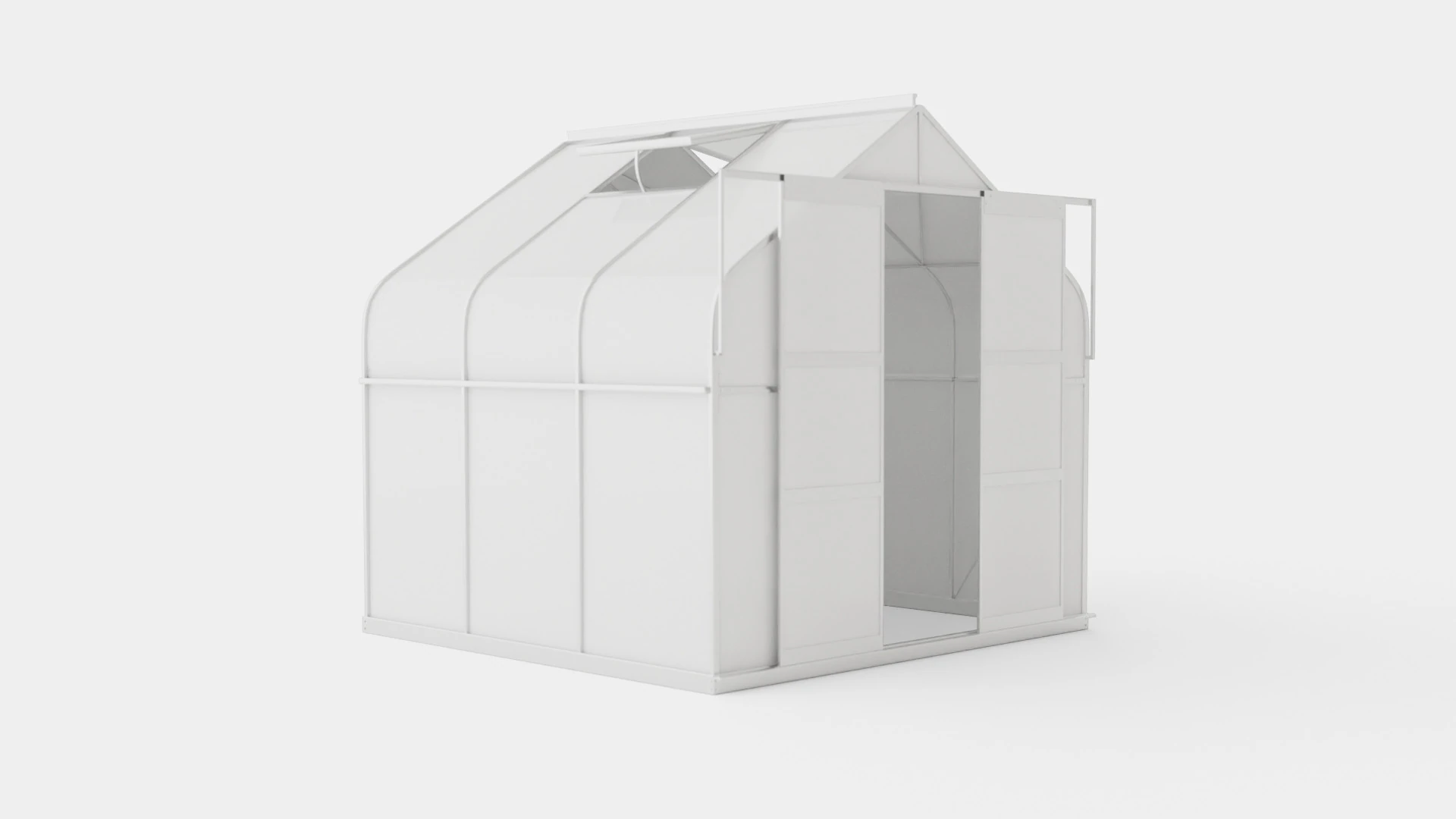 Greenhouse Diana 5000 Glass ALU 3D Model .c4d .max .obj .3ds .fbx .stl .blend